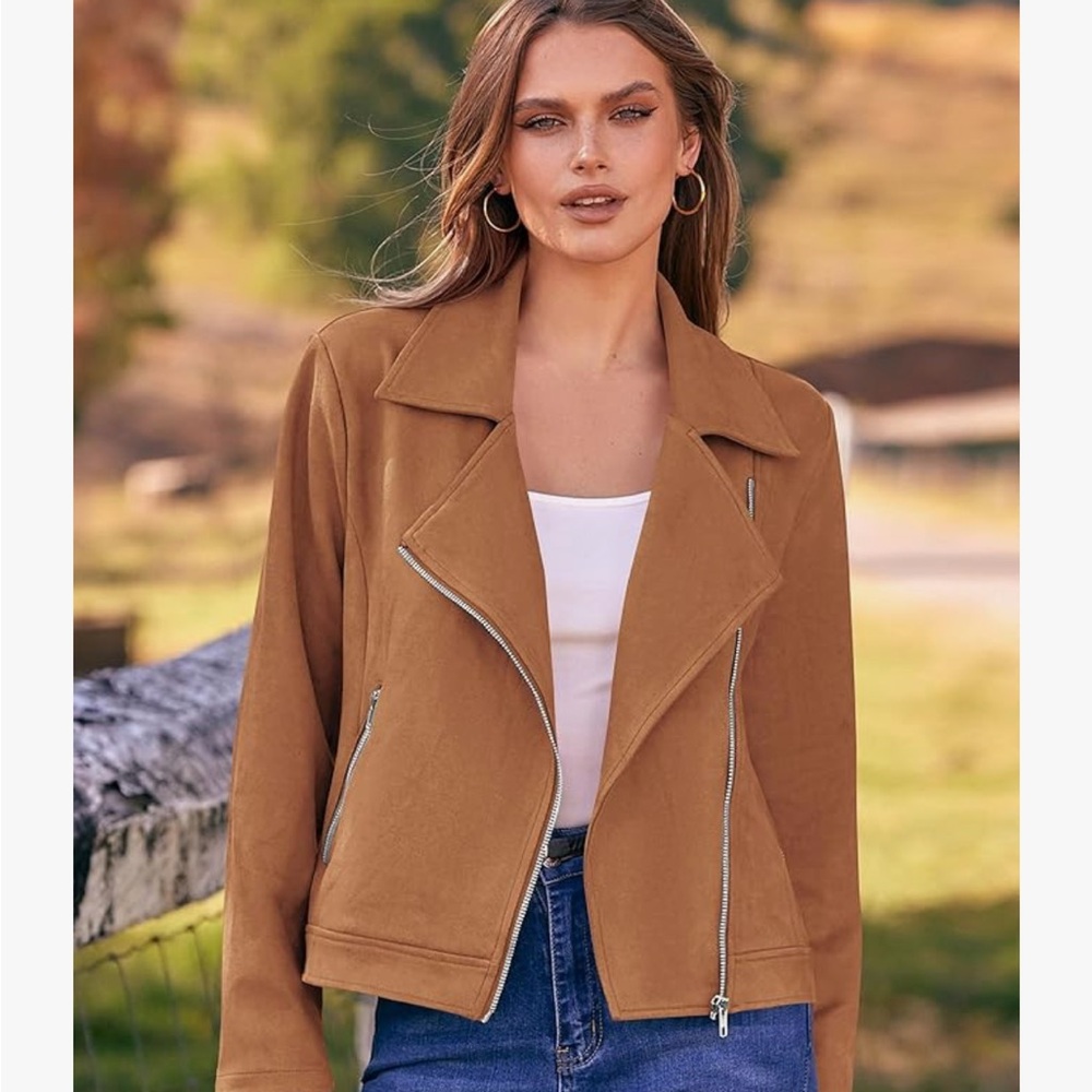 Faux Suede Jacket for Women